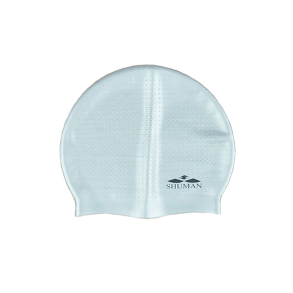 Premium Silicone Men Women Swim Cap Bathing Hat Swimming Wear - Light Grey