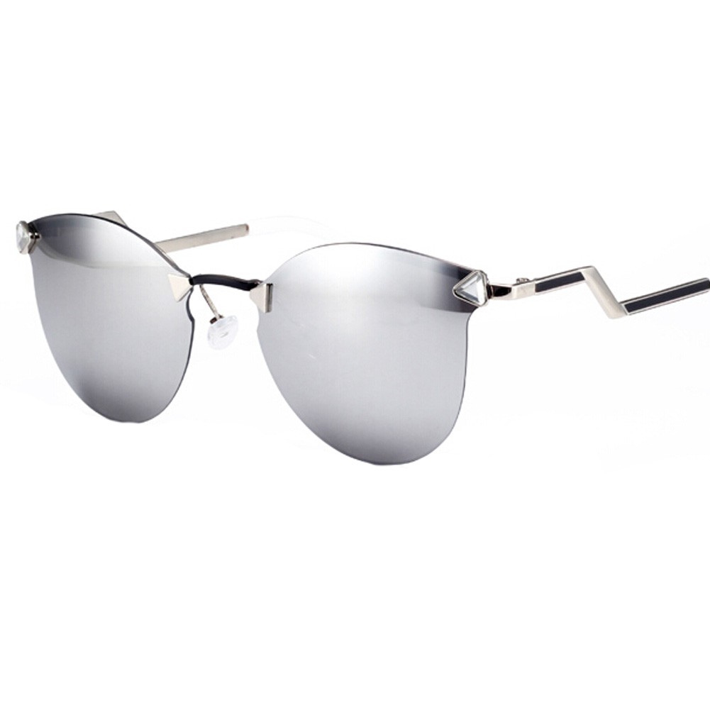 Girl's Flash Mirror Lens Sunglasses Popular Frameless Eyewears , F