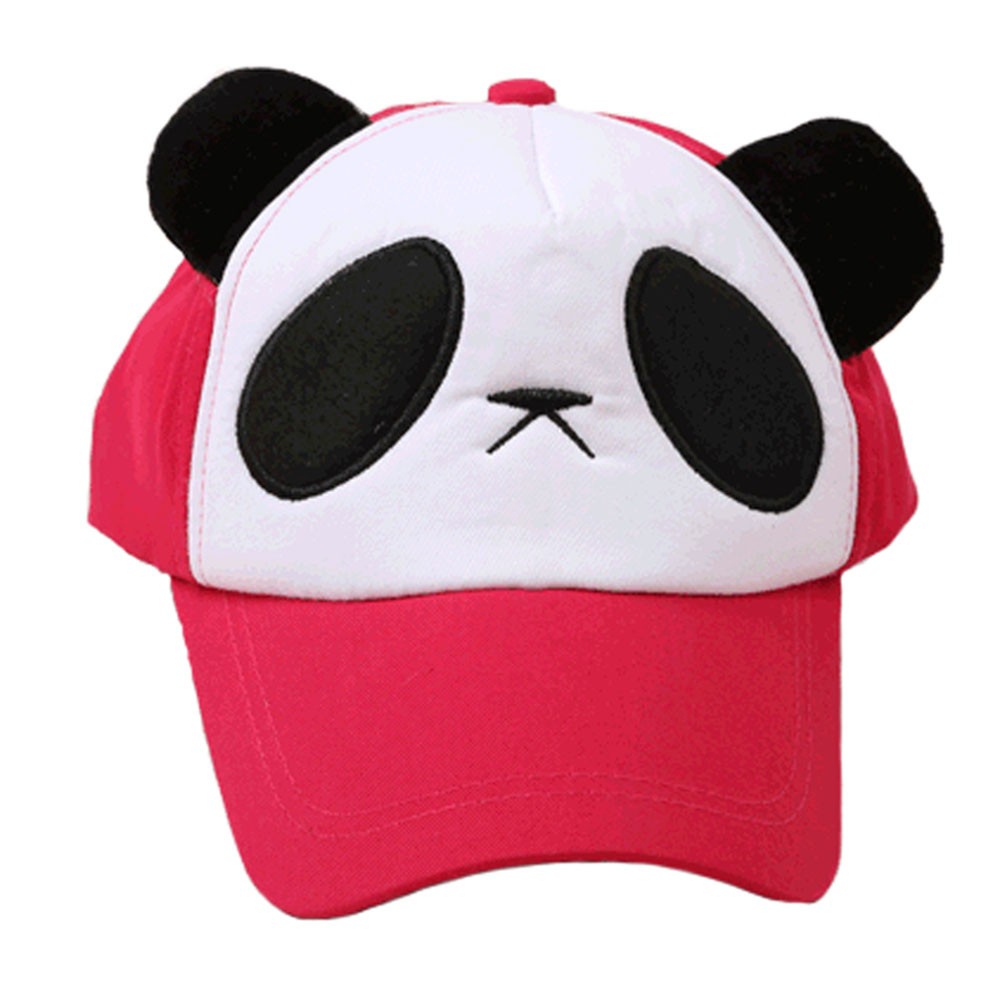 Cute Baseball Cap Fitted Caps Flexfit Hats for Girls - Rose Red