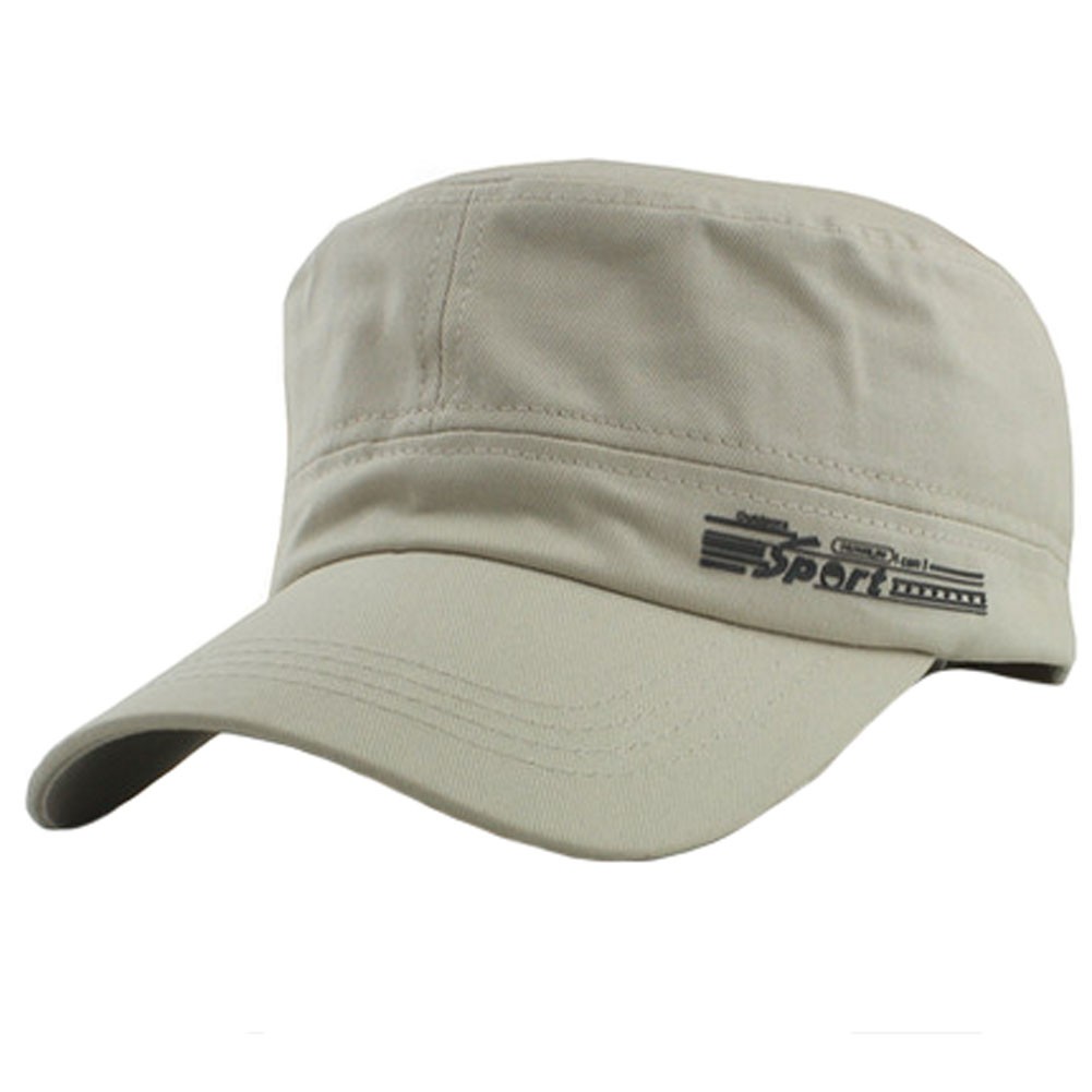 Breathable Cotton Flat Cap Caps Flatcap Top Cap Flexfit Hat, Beige