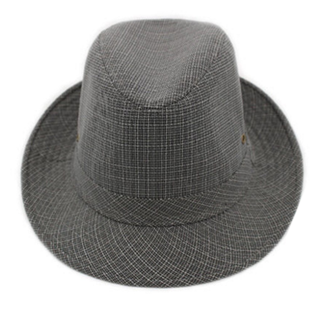 Outdoor Breathable Fedora Hat Sun Hat Straw Hat Hats Caps Unisex, Dark Grey