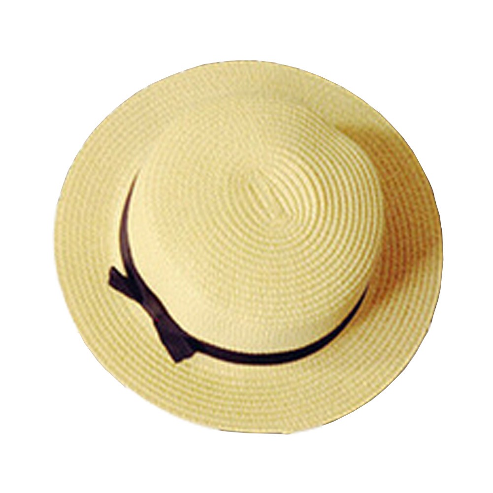 Straw Elegant Sun Cap Style Women's/Girl's yellow Beach Hat