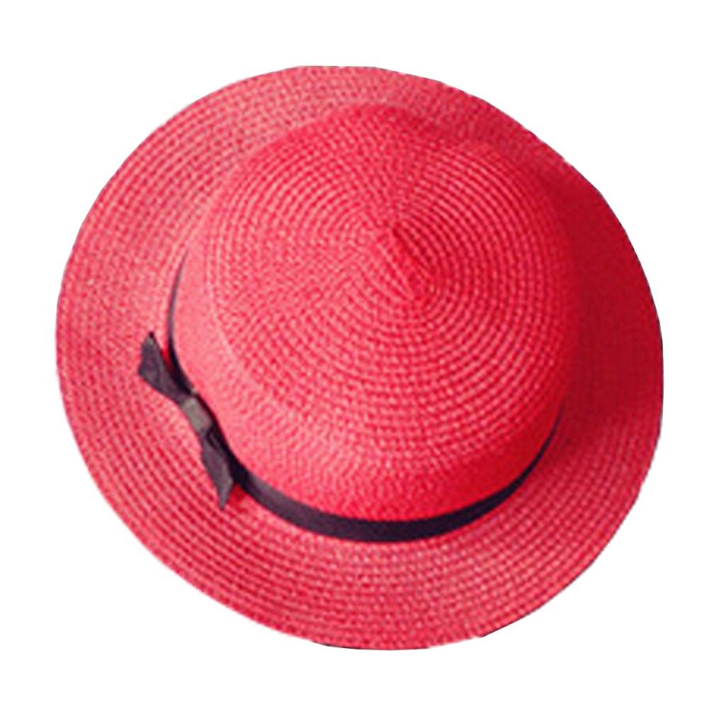 Summer Hats Elegant Fashion Ladies hat red Straw Sun Hat Cap