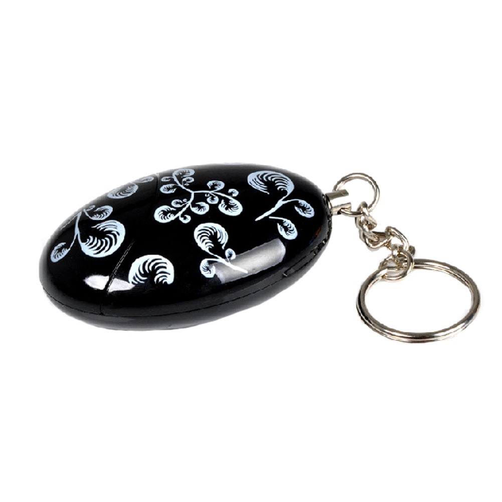 Emergency Protective Personal Security Keychain Alarm - Black