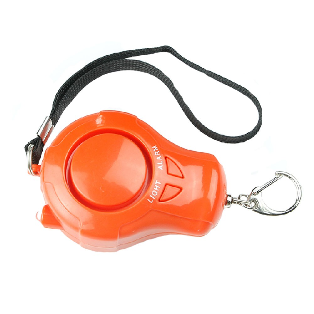 Self-Defence Electronic Personal Security Keychain Alarm with LED Light - Orange