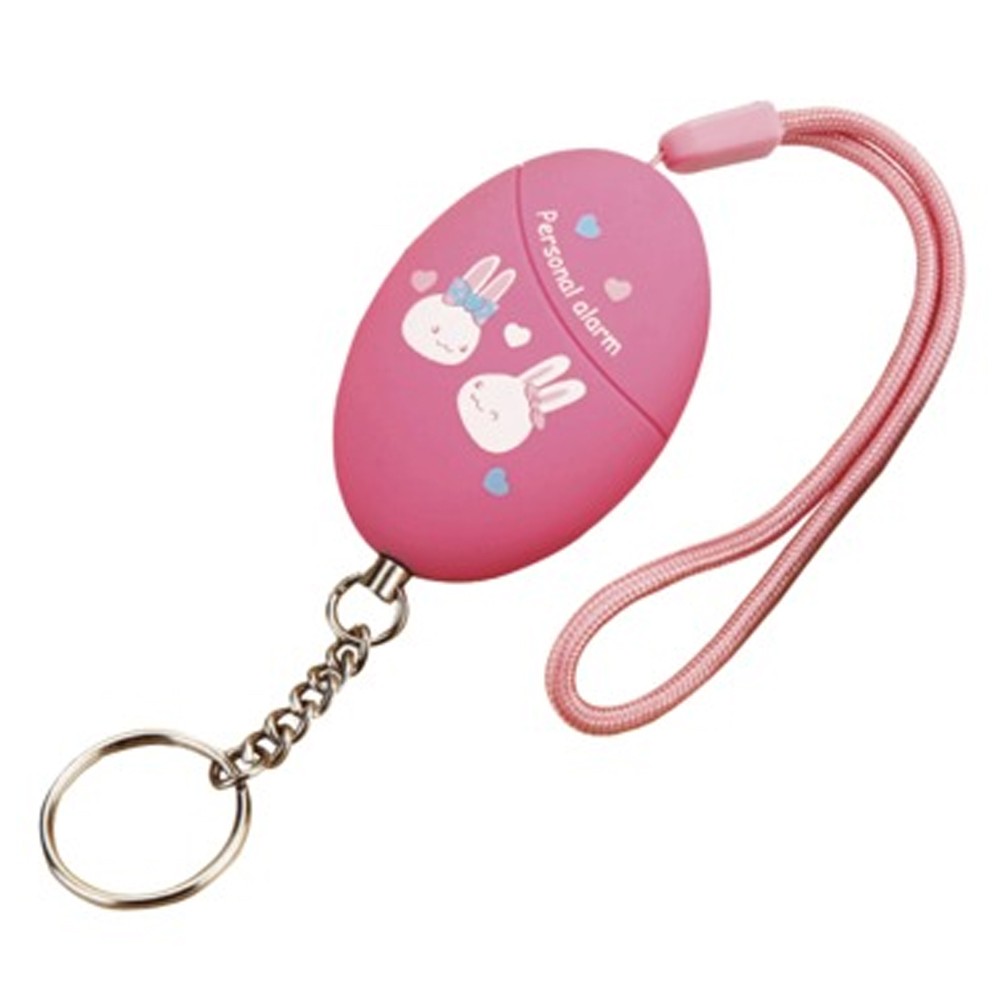Cute Emergency Self-Defence Electronic Personal Security Keychain Alarm - Pink