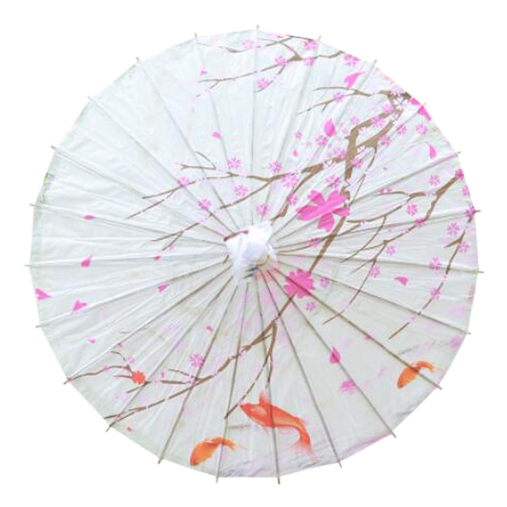 Chinese/Japanese Style Paper Umbrella Parasol 33-Inch Flying Sakura