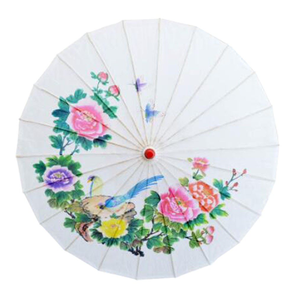 Chinese/Japanese Style Paper Umbrella Parasol 33-Inch Early Spring