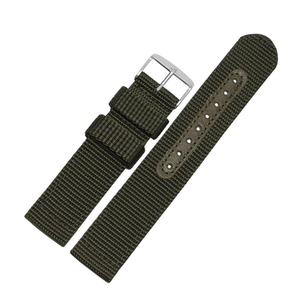 20 mm Stylish Unisex Watchband Watch Strap Casual Exercise Watch Band Army Green