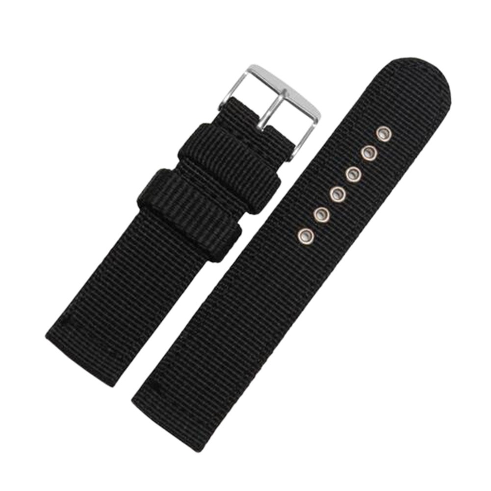 18 mm Stylish Unisex Watchband Waterproof Watch Strap Casual & Durable Watch Band Black
