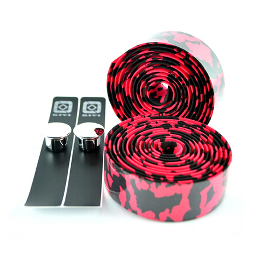 Set Of 2 Bicycle Anti-slip Handlebar Tape Decorating Bike Bar Tape Black/Red