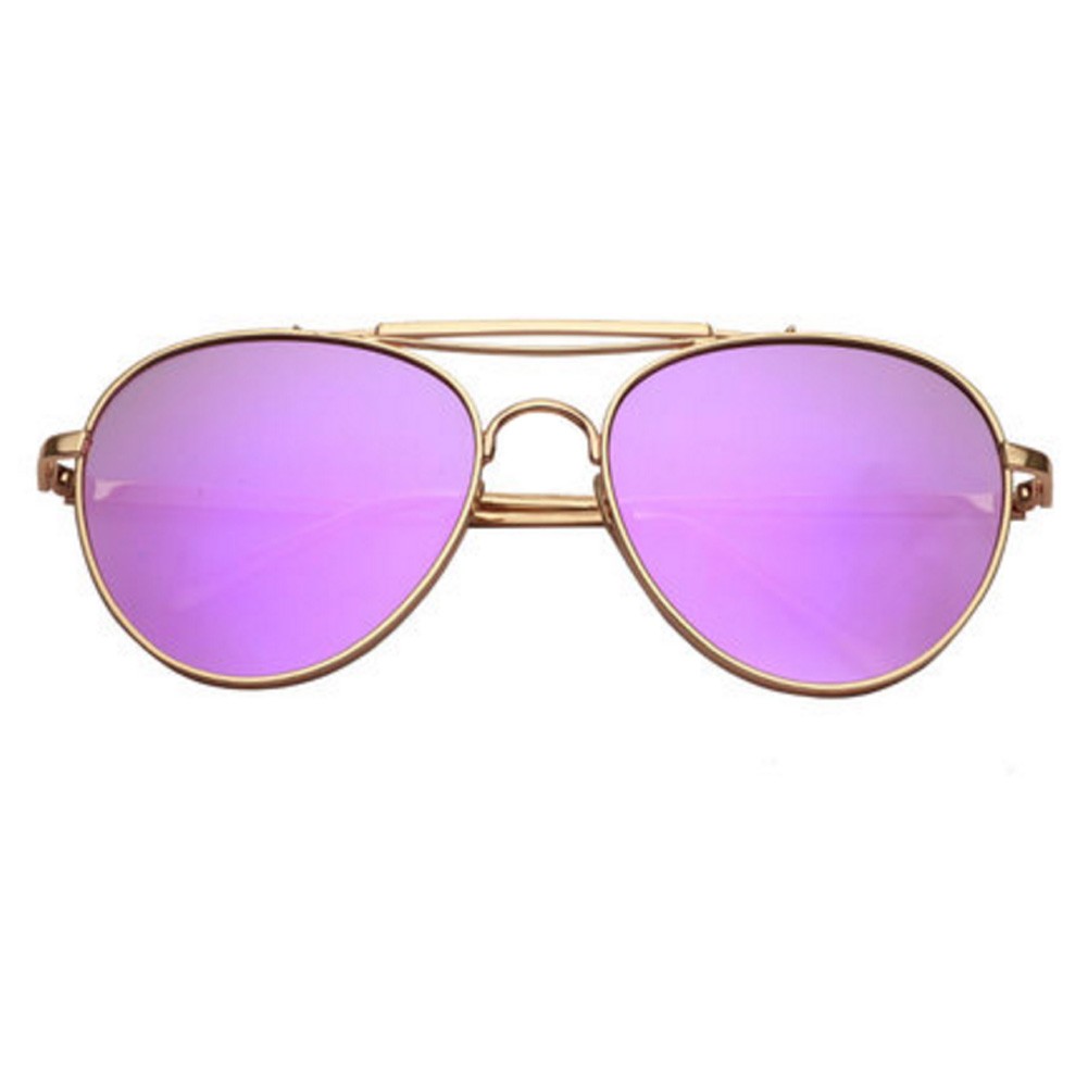 New Korean Style Color Film Reflective Sunglasses,Large Frame Sunglasse  Purple