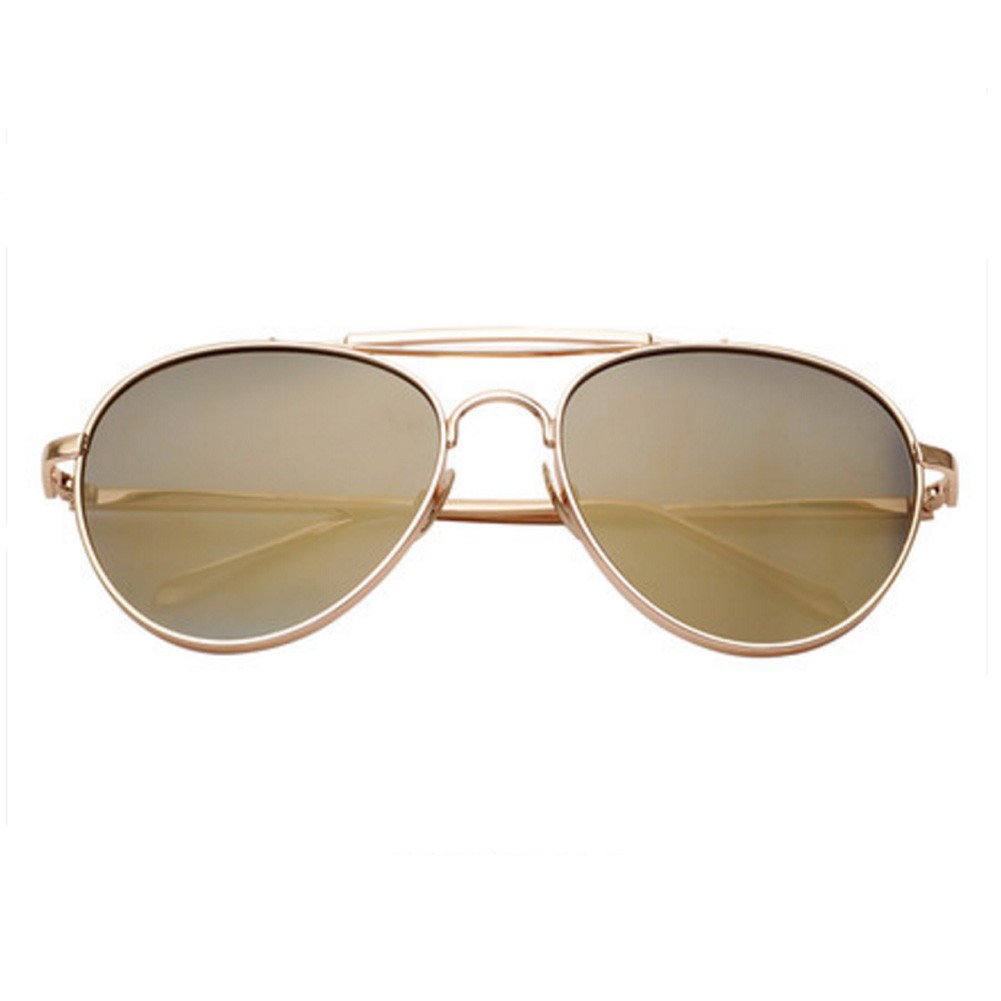 Color Film Reflective large frame sunglasses For Ourdoor  Champagne