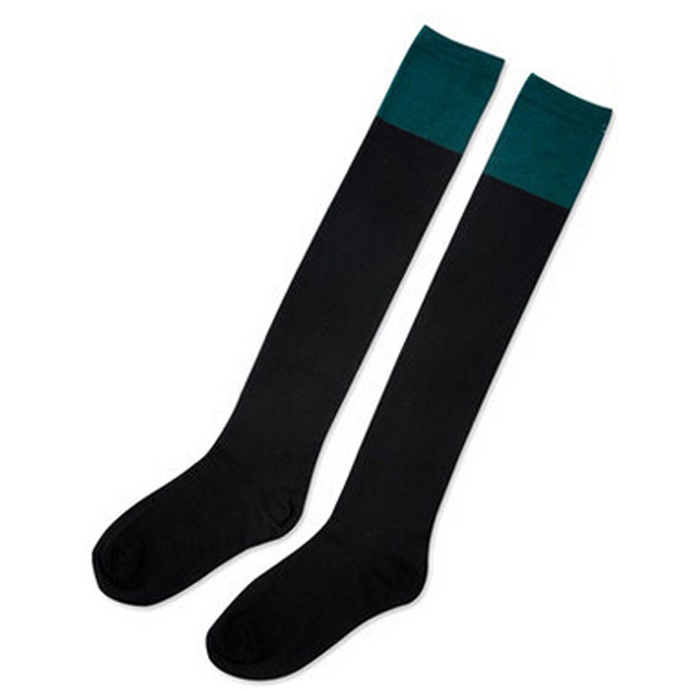 Over Knee Beautiful Stockings Grils Fashion black/green High Socks