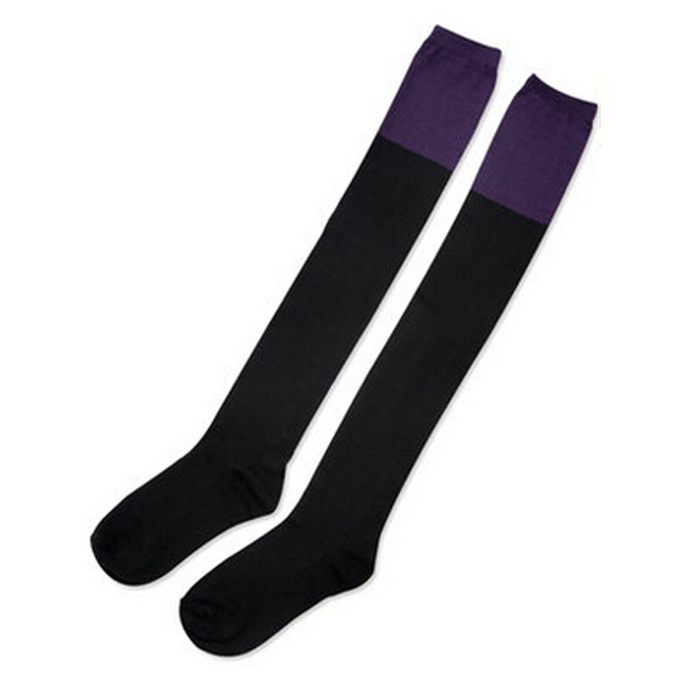 High Socks Fashion Grils Over Knee Beautiful black/purple Stockings