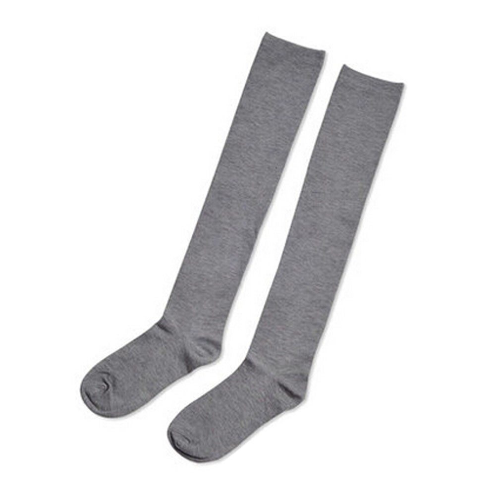 Gray Stockings Girls Fashion Pretty Over Knee High Socks