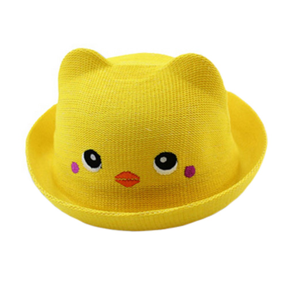Yellow Cute Baby Hat Straw Sun Hats Cap Clothing for Kids/Toddler, Unisex