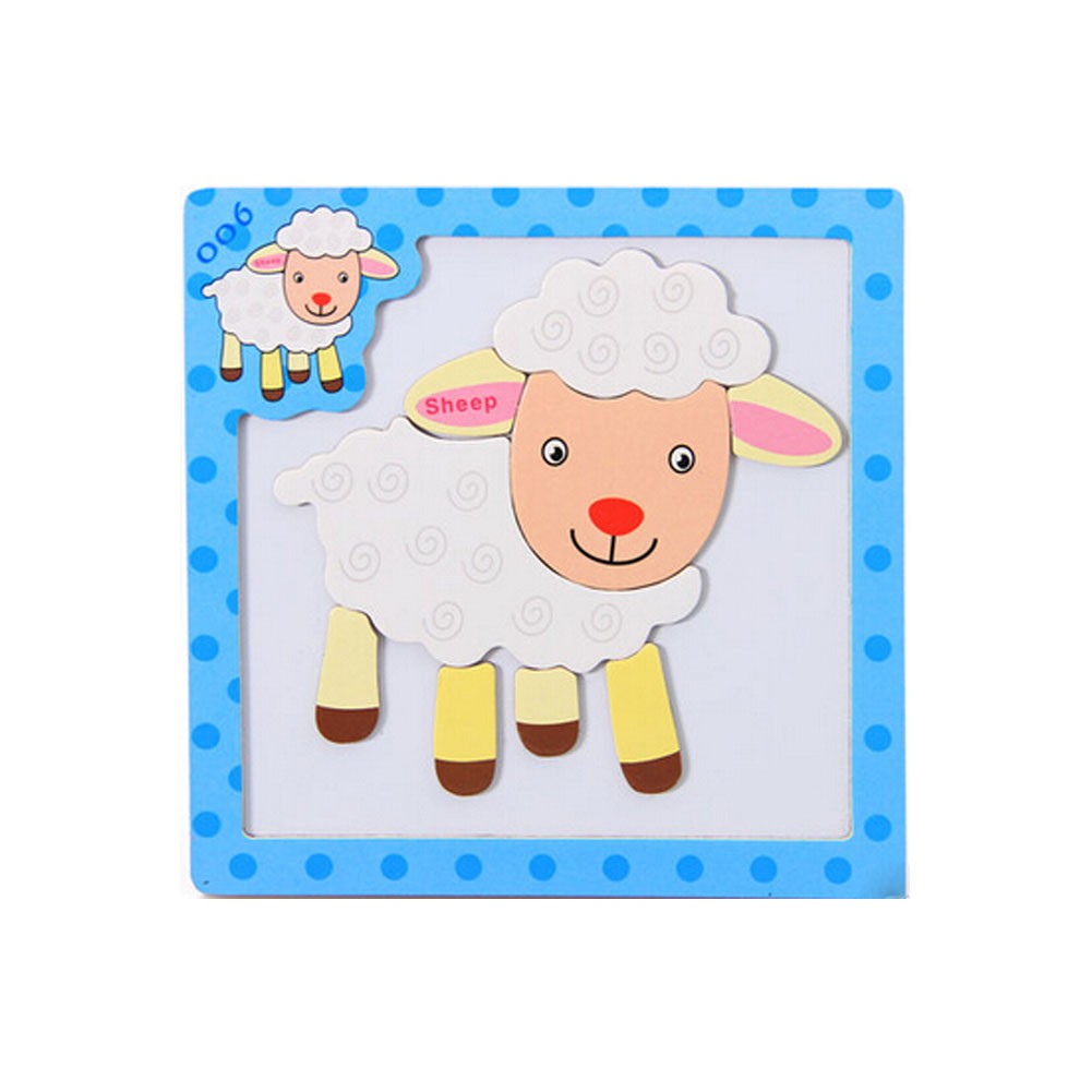 Wooden With Magnet Jigsaw Puzzle Children's Games Toys,Sheep