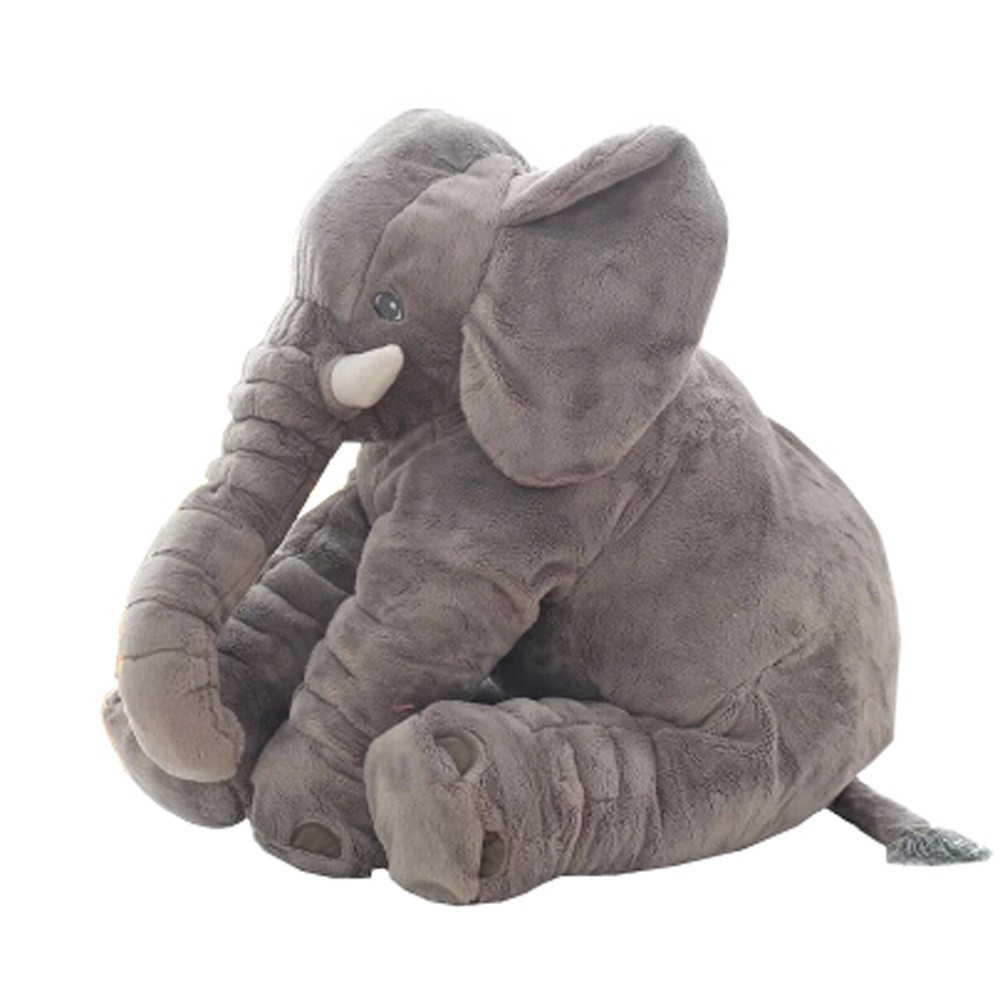 Elephant Baby Pillow Sleep Appease Doll Soft Plush Toy , Gray