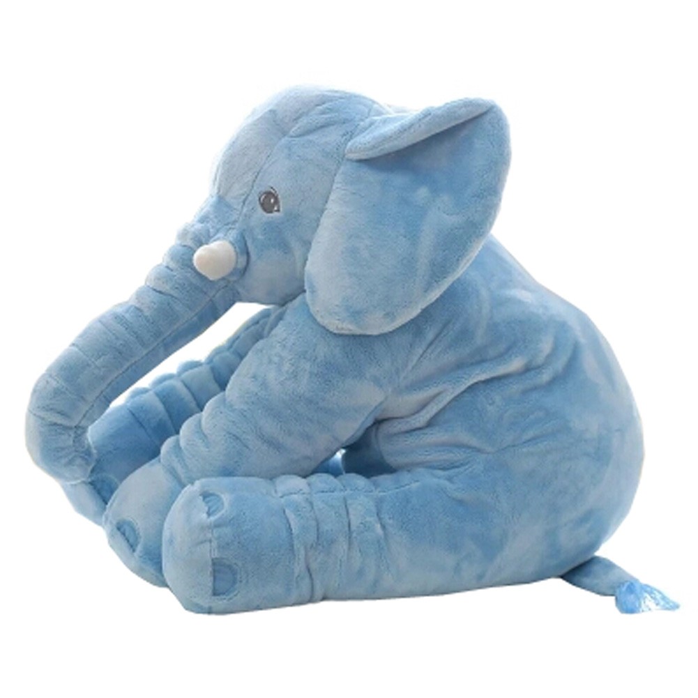 Elephant Baby Pillow Sleep Appease Doll Soft Plush Toy , Blue