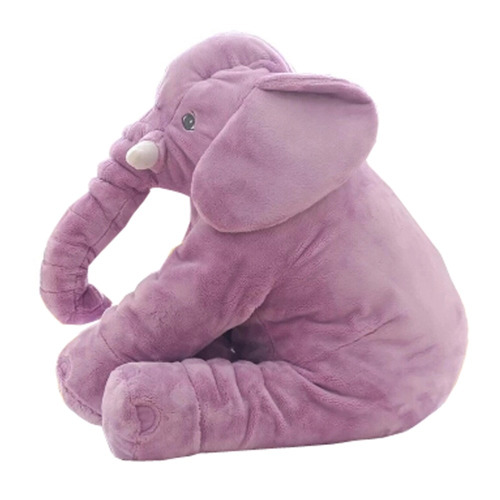 Elephant Baby Pillow Sleep Appease Doll Soft Plush Toy , Purple