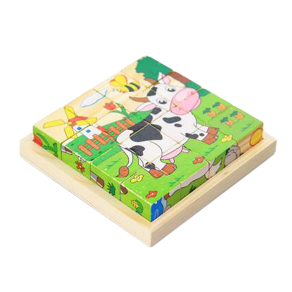 Educational Toy for Kids 3D Wooden Puzzle Jointed Board Cube Puzzle Building Block NO.02