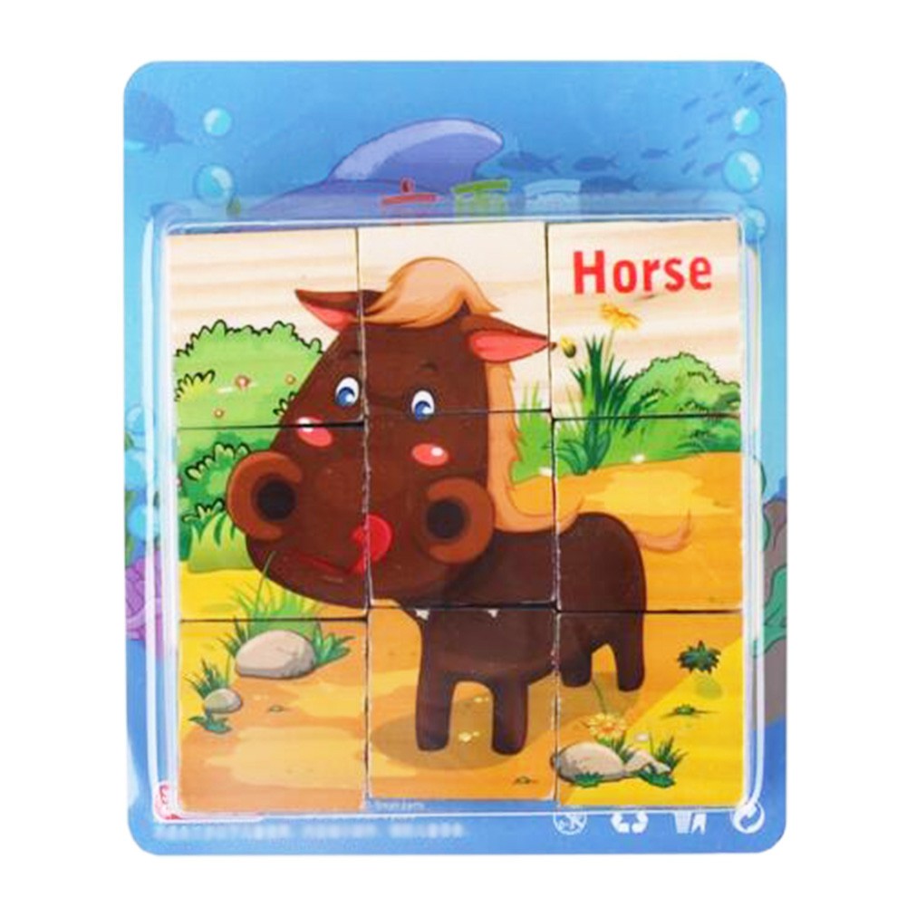 Educational Toy for Kids 3D Wooden Puzzle Jointed Board Cube Puzzle Building Block NO.10