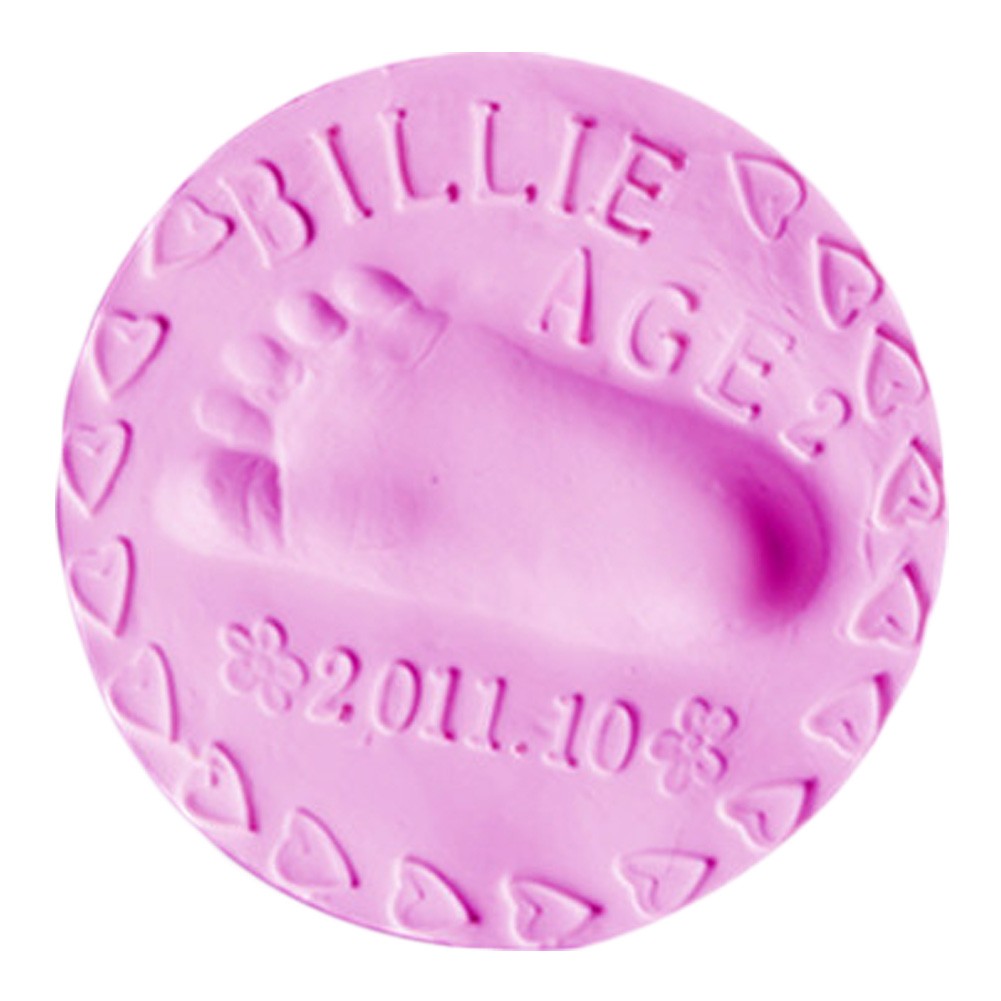 A Pack Of 40g Best Gift For Baby Clay Keepsake Handprint & Footprint ( Pink )
