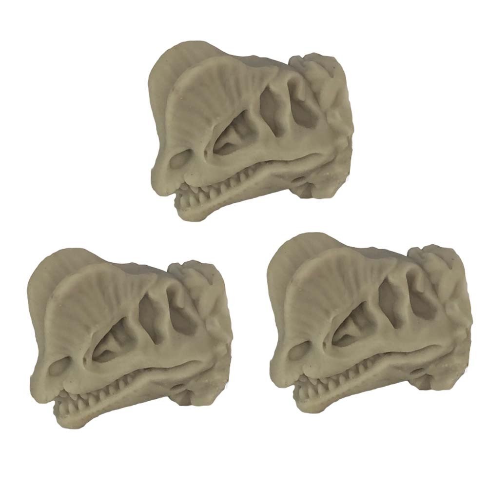 3 Pcs Simulation Dinosaur Skeleton Drawer Knobs Resin Dilophosaurus Knobs Kids Closet Handle Pulls