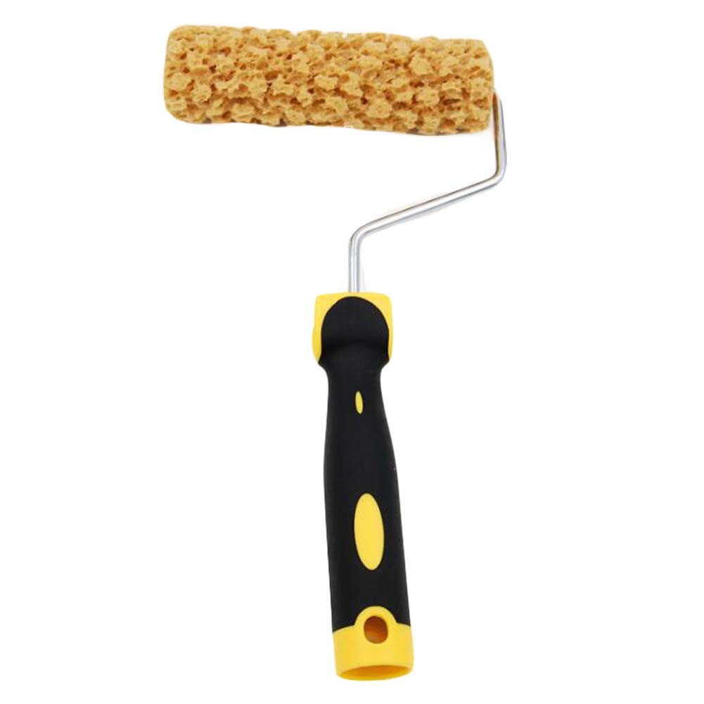 6.3-inch Home Wall Texture Pattern Decor Tool Plastic Handle Sponge Paint Roller