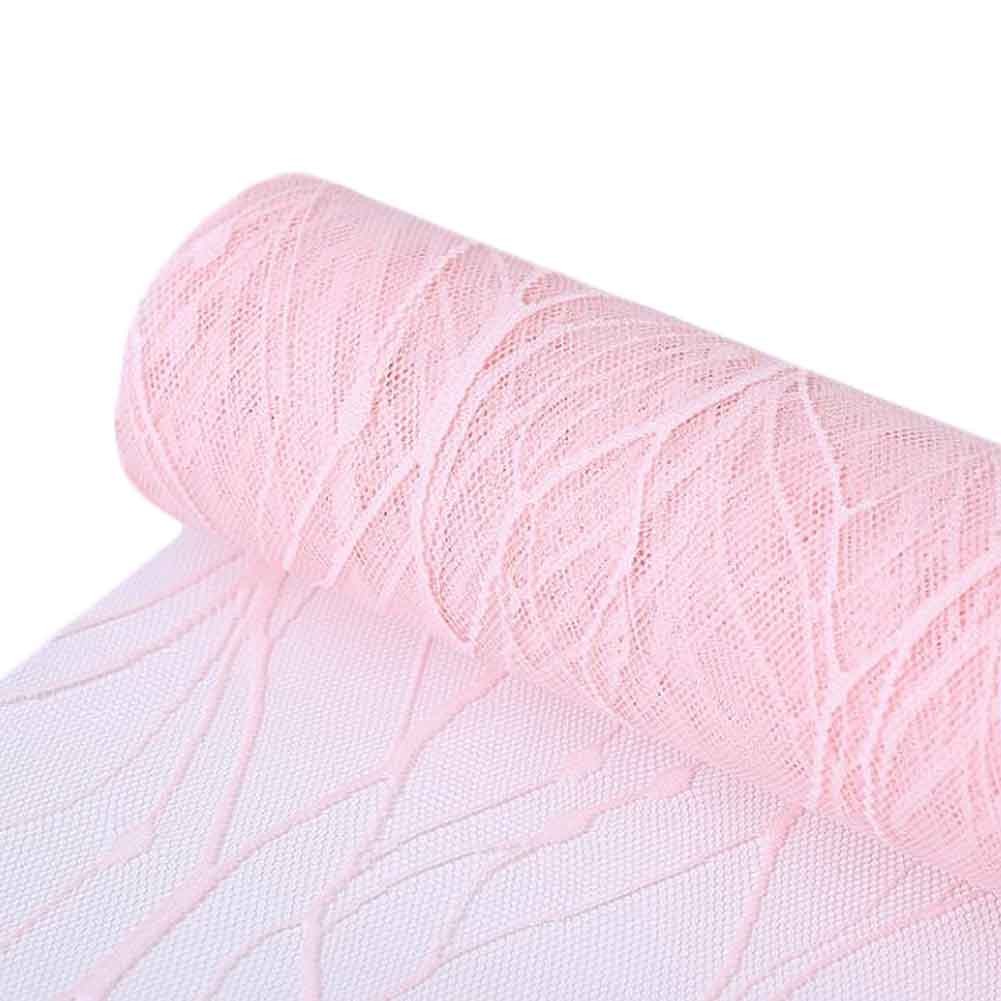 Lace Mesh Flower Wrapping Paper Wedding Party Decorations Gift Packaging Material, Pink