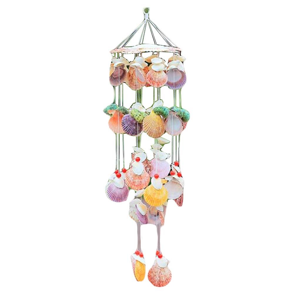 Colorful Shell Wind Chime Hanging Beach House Decoration Shop Restaurant Ornament
