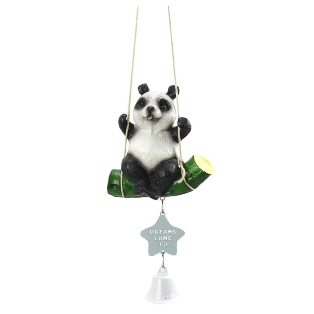 Resin Panda Wind Chime Bell Small Bedroom Door Decoration Hanging Wind Chime Outdoor