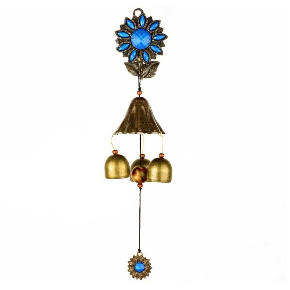 Rustic Metal Wind Chime Chinese Style Sunflower Wind Chime Shop Doorbell for Indoor Outdoor