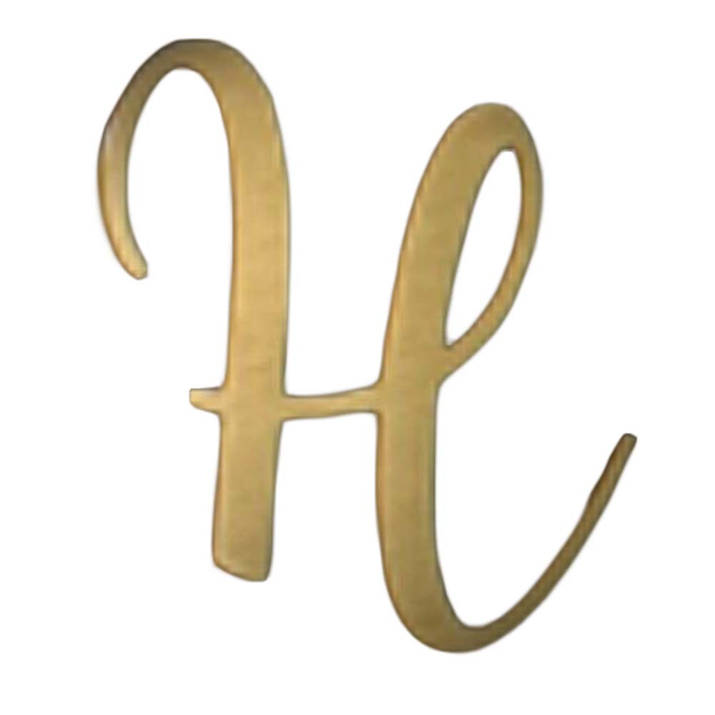 Vintage Decorative Metal House Number Brass Address Alphabet Doorplate, House Letters H
