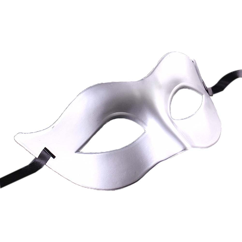 10 Pcs Half Masquerades Venetian Mask Halloween Carnival Party Accessory, Sliver