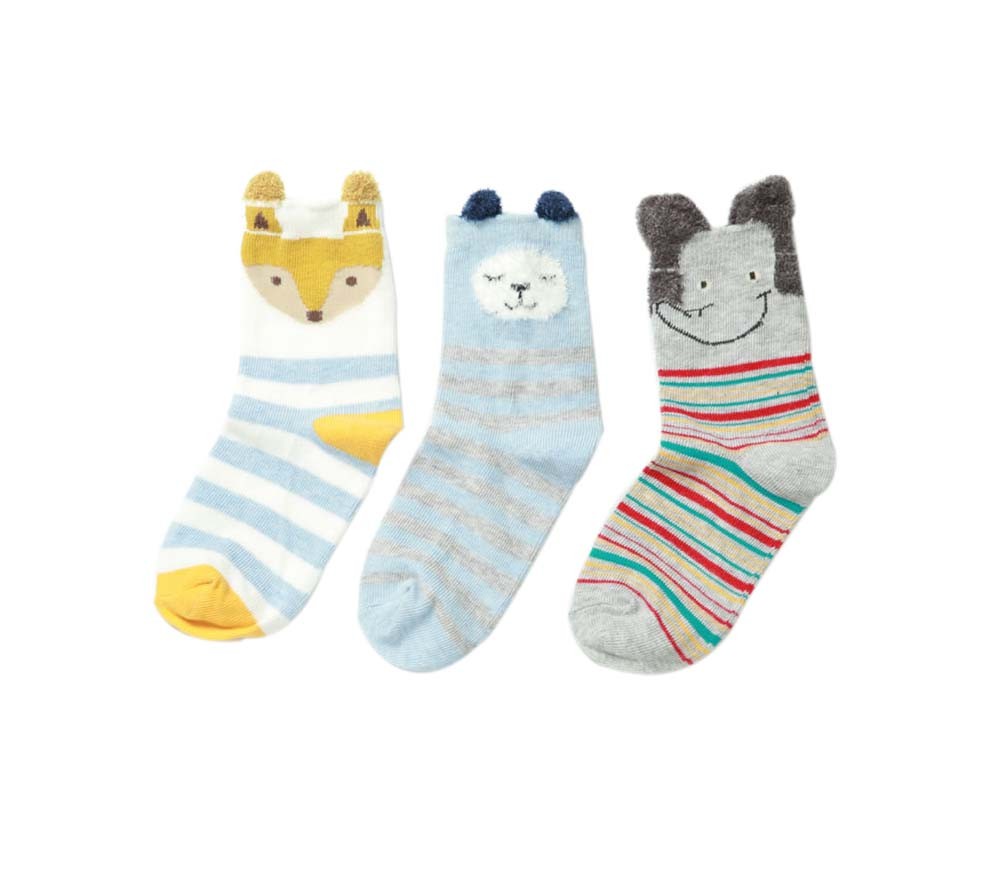 3 Pairs Children Socks For 3-5 Year-old Boys&Girls Thick Short Stockings Kids Cute Crew Socks Warm #4