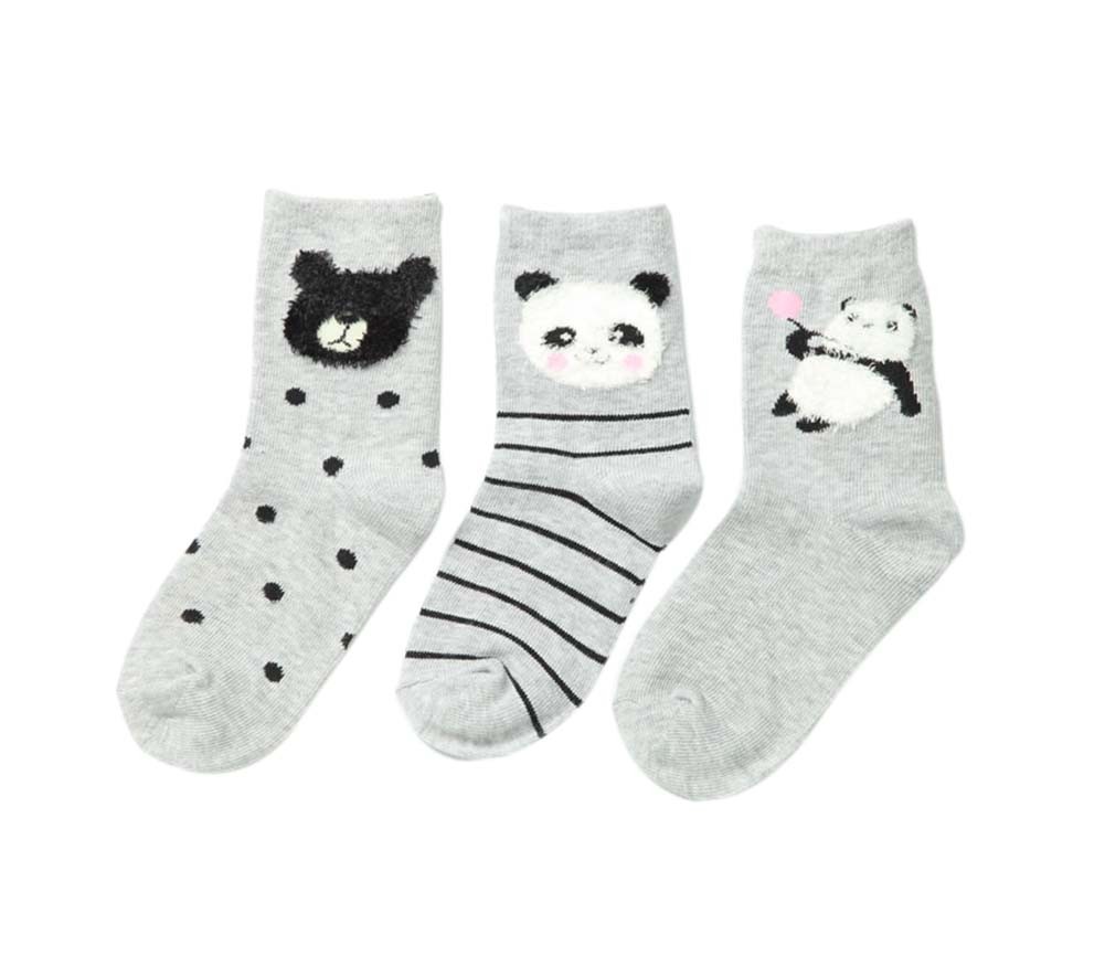3 Pairs Children Socks For 3-5 Year-old Boys&Girls Thick Short Stockings Kids Cute Crew Socks Warm #5