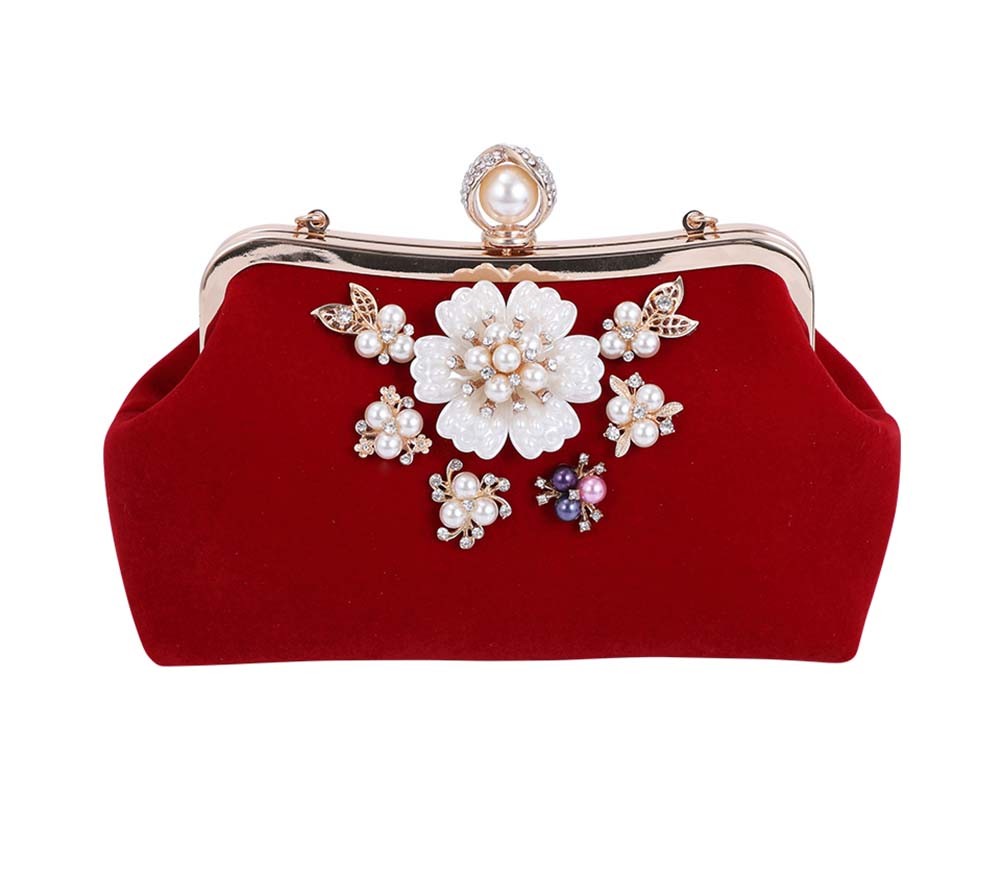 Ladies Handbag Retro Clutch Bag/Tote Bags Womens Evening Clutch Elegant, Red