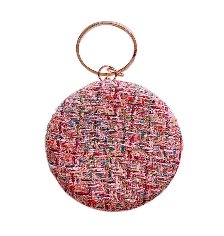 Ladies Handbag Creative Clutch Bag/Crossbody Bags Round Womens Evening Clutch Elegant, Pink