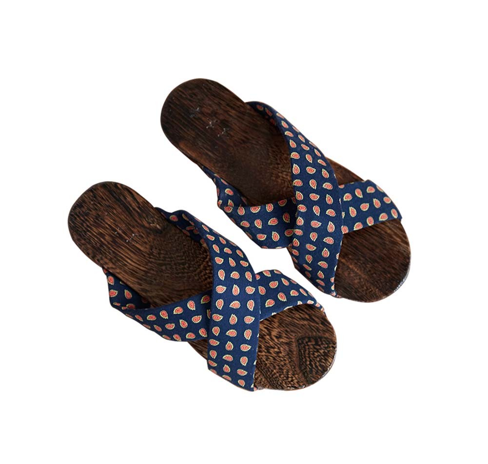Womens Wooden Clogs Casual style Sandals Breathable Indoor and Outdoor Deep blue