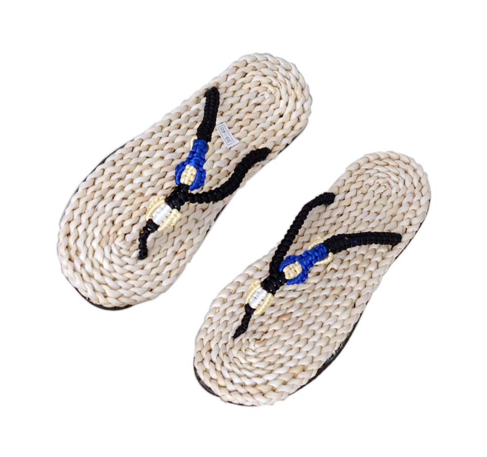 Straw Woven Slippers Mens Handmade Sandals Casual style Flip Flops