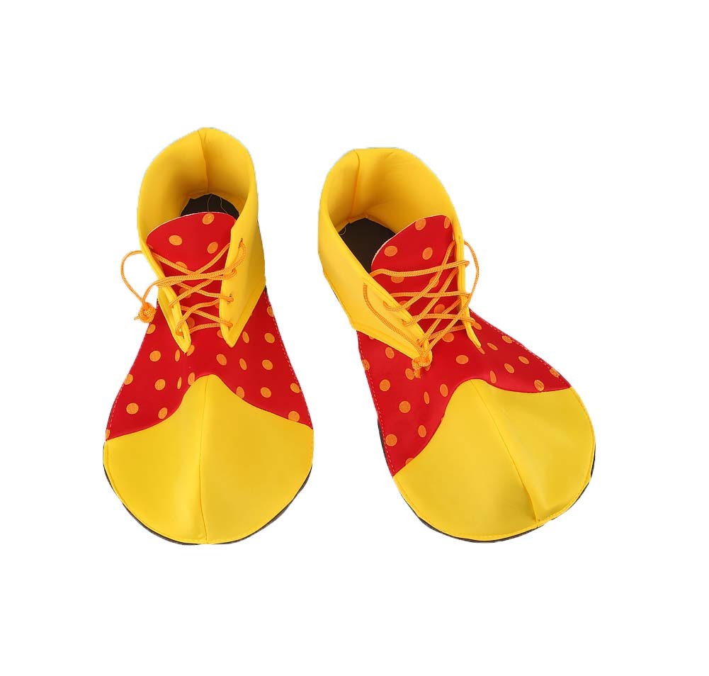 Cloth Clown Shoes Pretend Games Shoes For Adults Party Clown Costume Supplies, Yellow and Red