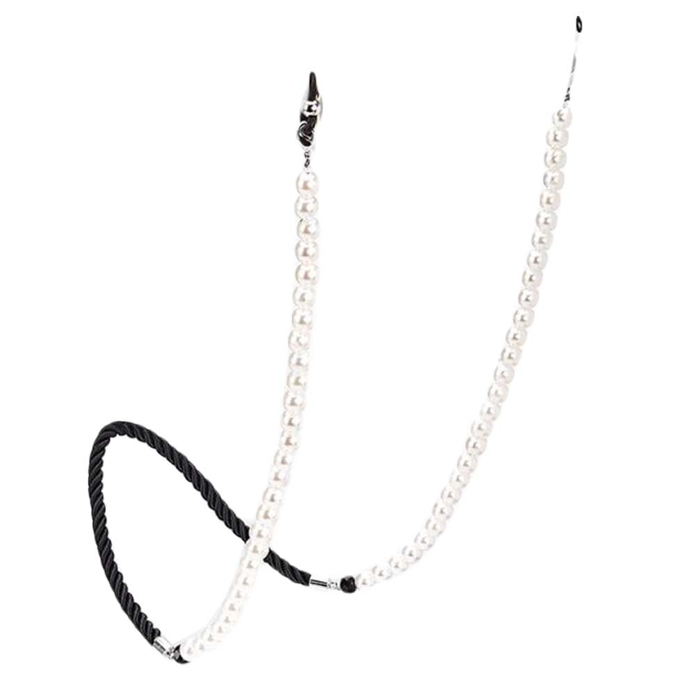 Retro White Beads Eye Glasses String Holder Reading Glasses Chain Eyeglass Chain Cord for Women