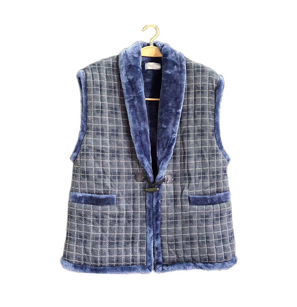[L Size] Men's Winter Warm Vest Flannel Japanese Style Outerware Indoor/Outdoor Waistcoat, #1