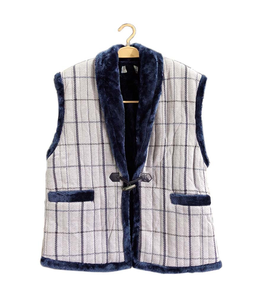 [L Size] Men's Winter Warm Vest Flannel Japanese Style Outerware Indoor/Outdoor Waistcoat, #5