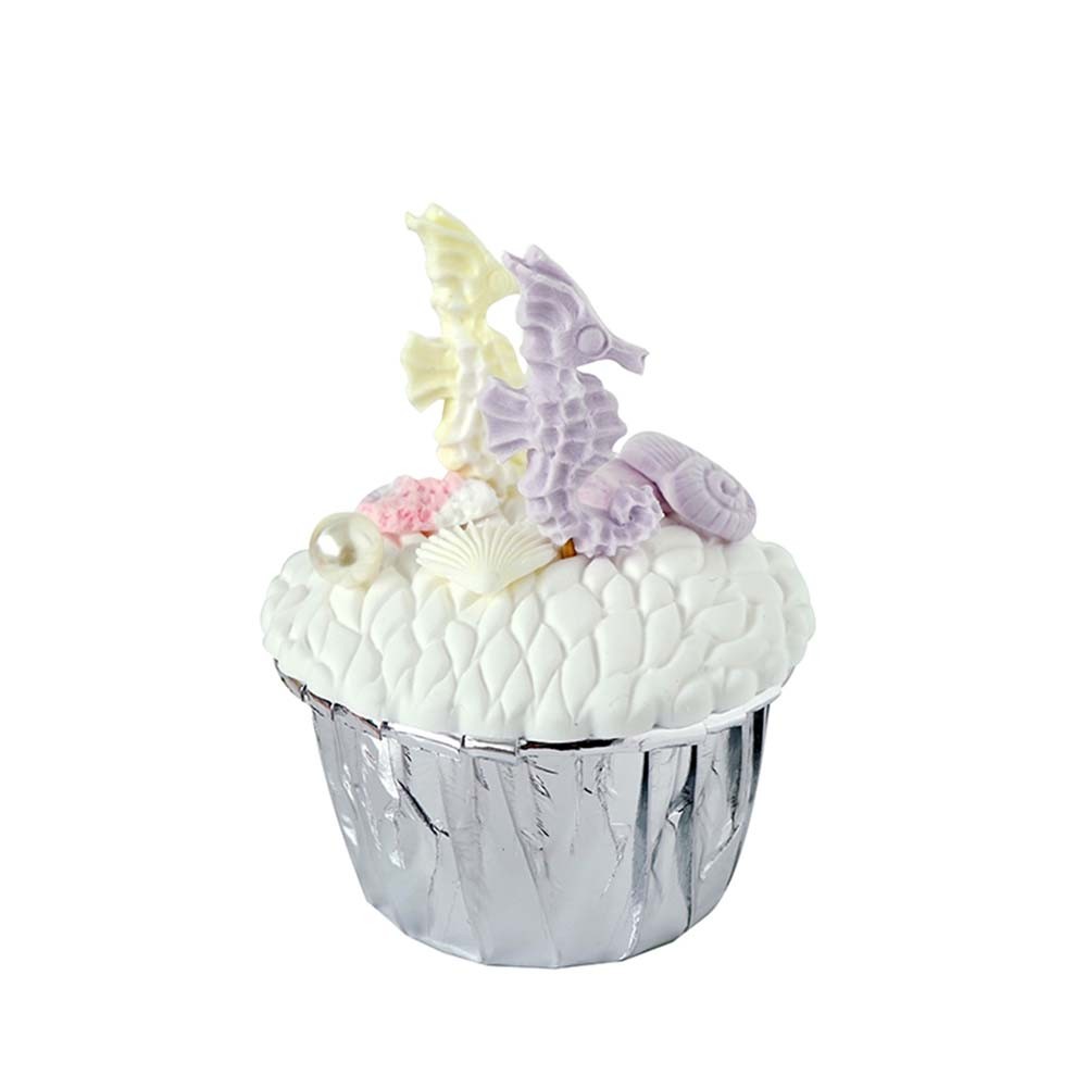 Seahorse Pattern Fake Cupcake Inedible Artificial Cake Model Display Props