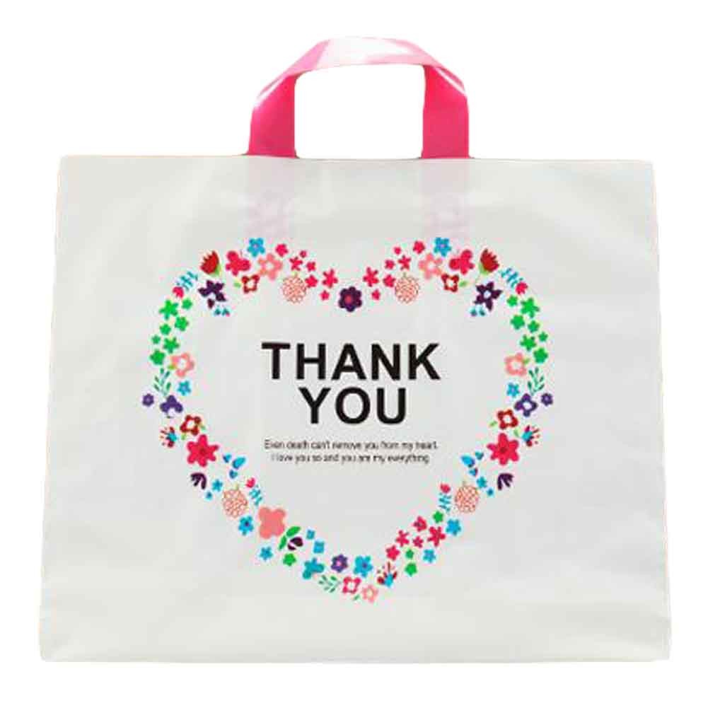 Thank You - 50 Pieces Plastic Shopping Bags Gift Bag Boutique Bags Carry bags