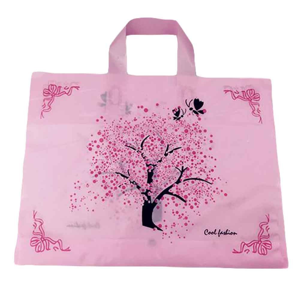 Sakura - 50 Pieces Plastic Gift Bags Boutique Bags Retail Shopping Bags