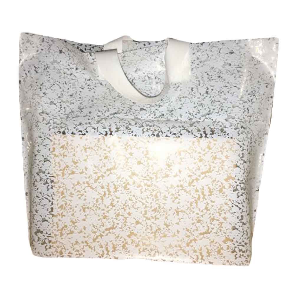 White Lace - 50 Pieces Plastic Gift Bags Boutique Bags Merchandise Shopping Bags